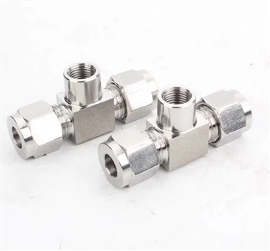 ข้อต่อการบีบอัดทีสแตนเลส 304